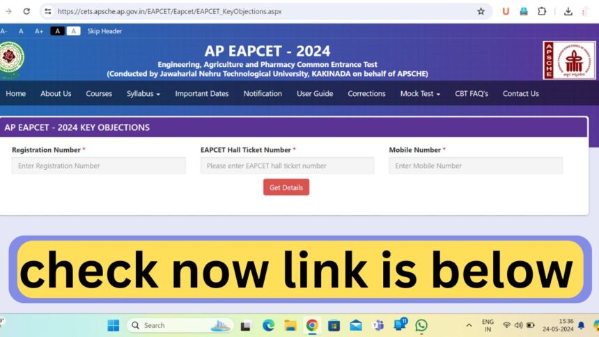 AP EAMCET Answer Key 2024